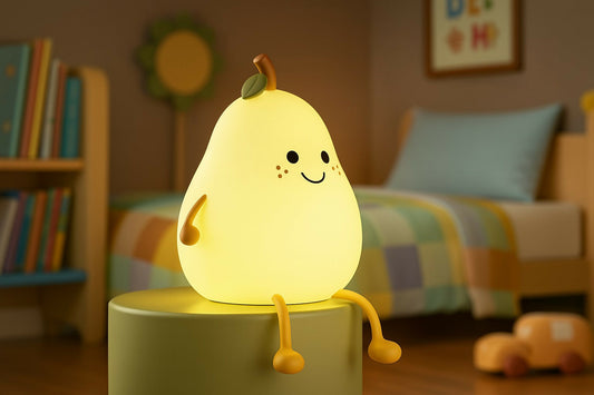 cute pear silicone night lamp