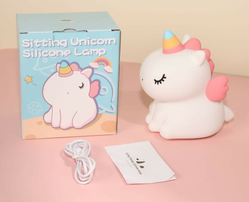 cutest unicorn silicone night lamp
