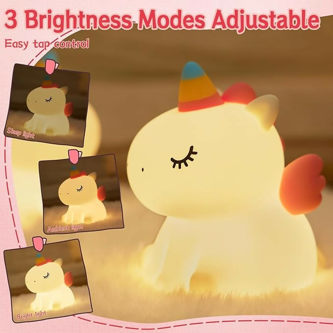 cutest unicorn silicone night lamp